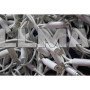 Уличная гирлянда Бахрома тепло-белая с мерцанием на белом проводе  3 x 0,5 м